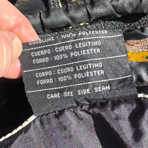 Vintage Harley-Davidson Black Leather Jacket Eagle Back Mens Size L - Picture 13 of 13